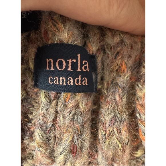 Norla Canada Winter Wool Blend Colorful Knit Womens OS Beanie Hat Warm Ski Boho - Picture 5 of 7
